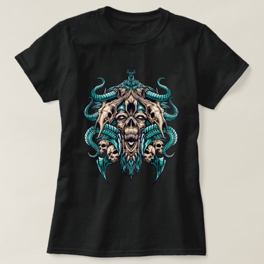 悪魔スカル Tシャツ (デザイン正面)