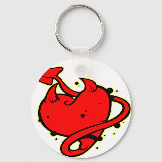 悪魔ハートタトゥー キーホルダー (正面)
