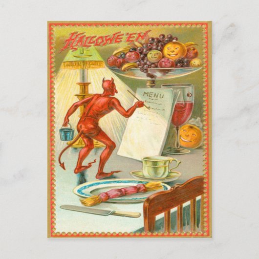 悪魔フルーツランプメニュー ポストカード (正面)