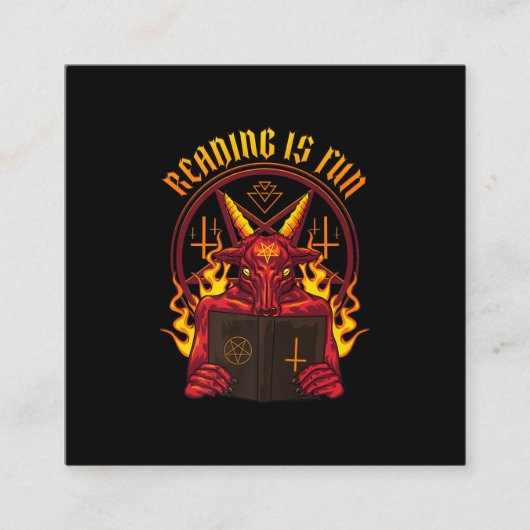 悪魔ヤギ異教のプレミアム スクエア名刺 (正面)