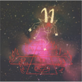 悪魔ヤギ遊のサタン恋人へのハロウィーンギフト シール (正面)