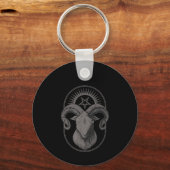 悪魔ヤギPentagram Baphometサタンオカルトサタン キーホルダー (正面)