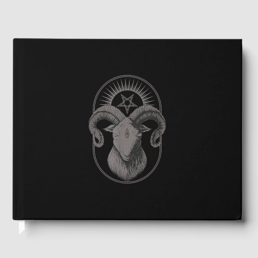 悪魔ヤギPentagram Baphometサタンオカルトサタン ゲストブック (正面)