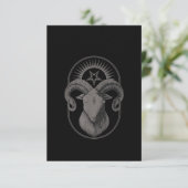 悪魔ヤギPentagram Baphometサタンオカルトサタン サンキューカード (スタンド正面)