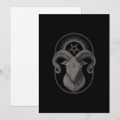 悪魔ヤギPentagram Baphometサタンオカルトサタン シーズンカード (正面/裏面)