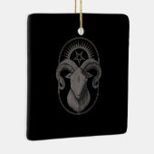 悪魔ヤギPentagram Baphometサタンオカルトサタン セラミックオーナメント (右)