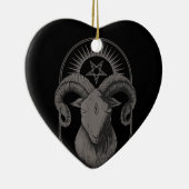 悪魔ヤギPentagram Baphometサタンオカルトサタン セラミックオーナメント (右)