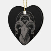 悪魔ヤギPentagram Baphometサタンオカルトサタン セラミックオーナメント (左)
