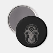悪魔ヤギPentagram Baphometサタンオカルトサタン マグネット (正面/裏面)