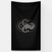 悪魔ヤギPentagram Baphometサタンオカルトサタン 横断幕 (縦)
