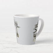 悪魔ラテマググ抽象芸術インテリアデコールブラック カフェラテマグ (右アングル)