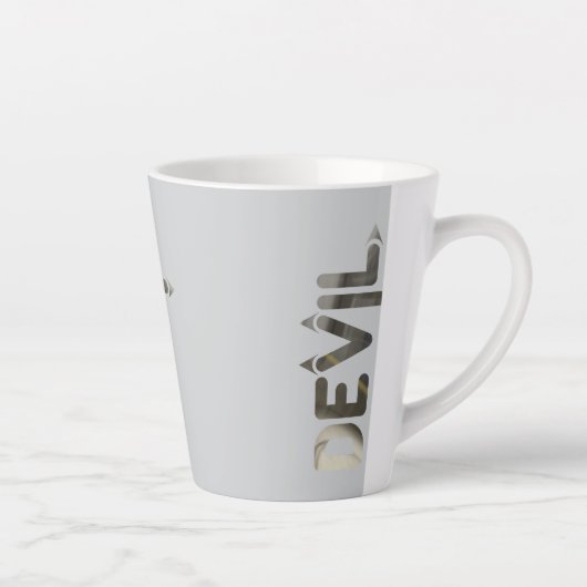 悪魔ラテマググ抽象芸術インテリアデコールブラック カフェラテマグ (右)