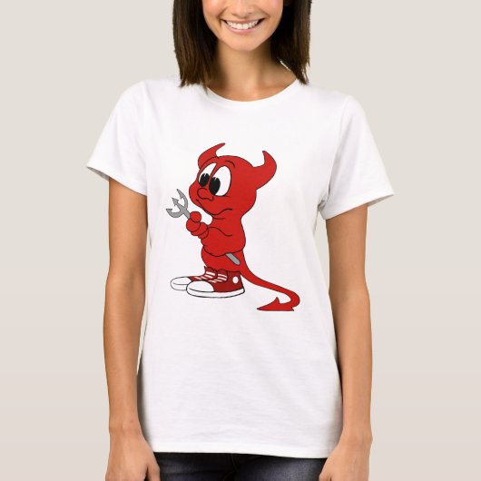 悪魔レッド悪魔マンガサタン悪魔の地獄の熱 Tシャツ (正面)