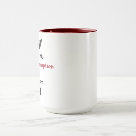 悪魔主義のマグカップの下での倫理的消費なし マグカップ (中央)