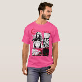 悪魔城ドラキュラ 白黒コミックパネル Tシャツ (正面フル)