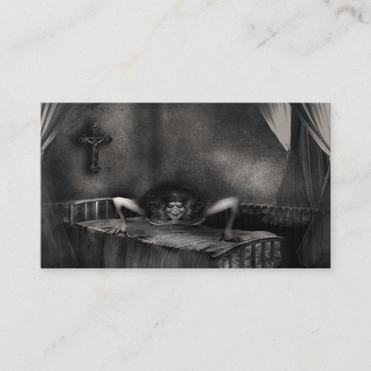 悪魔払いの祈祷師のカスタマイズ可能なハロウィンの名刺 名刺 (正面)