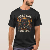 悪魔猫の地獄 Tシャツ (正面)