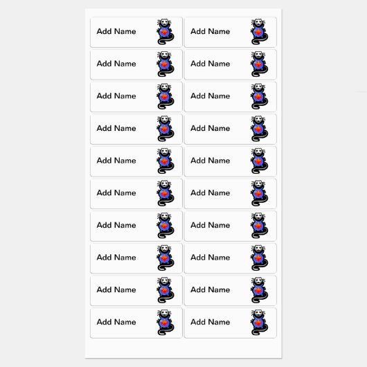 悪魔猫の洋服ラベル ラベル (シート)