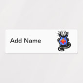 悪魔猫の洋服ラベル ラベル (デザイン2)