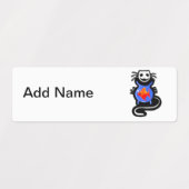 悪魔猫の洋服ラベル ラベル (デザイン1)