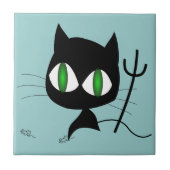 悪魔猫 タイル (正面)