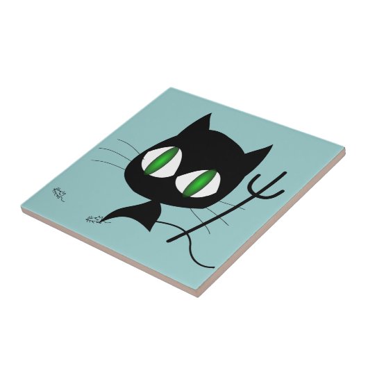 悪魔猫 タイル (側面)