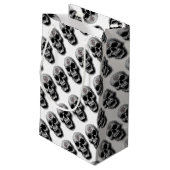 悪魔的で邪悪なスカルのデザイン スモールペーパーバッグ (裏面アングル)
