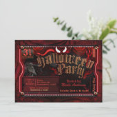 悪魔的なハロウィンコスチュームパーティー入場券 招待状 (スタンド正面)