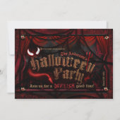 悪魔的なハロウィンコスチュームパーティー入場券 招待状 (裏面)