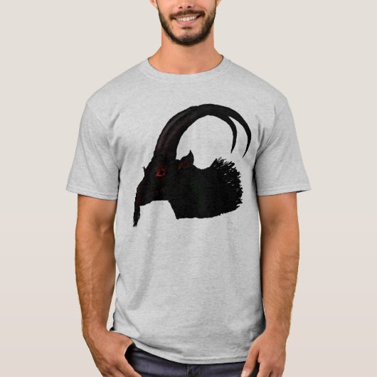 悪魔的なヤギのワイシャツ Tシャツ (正面)