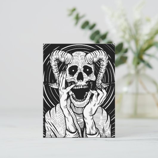 悪魔顔 ポストカード (スタンド正面)