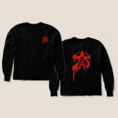 悪魔風ウーマンズベルベットTシャツ (デザイン 正面＆背面)