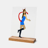 悪魔 アクリルサイン (傾斜)