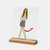 悪魔 アクリルサイン (傾斜)