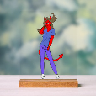 悪魔 アクリルサイン