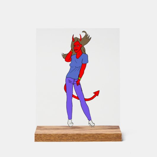 悪魔 アクリルサイン (正面)