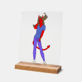 悪魔 アクリルサイン (傾斜)