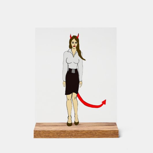 悪魔 アクリルサイン (正面)