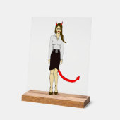 悪魔 アクリルサイン (傾斜)