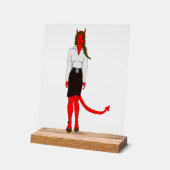 悪魔 アクリルサイン (傾斜)