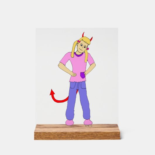 悪魔 アクリルサイン (正面)