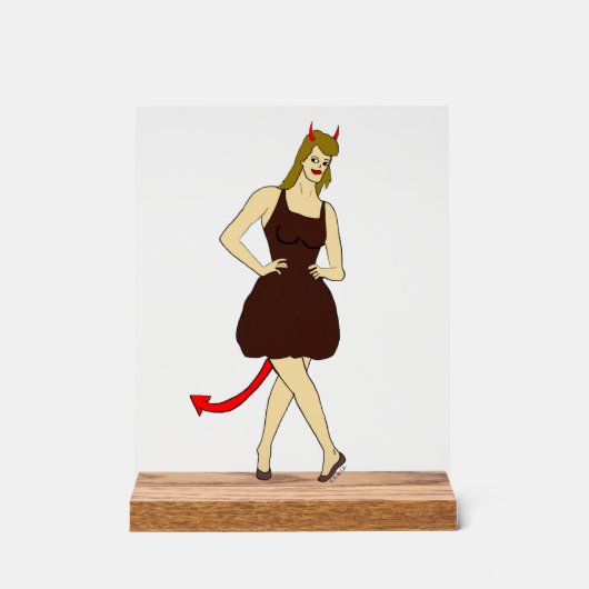 悪魔 アクリルサイン (正面)