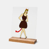 悪魔 アクリルサイン (傾斜)