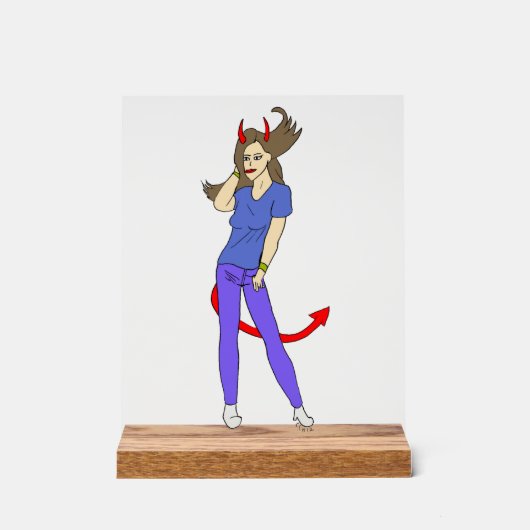 悪魔 アクリルサイン (正面)