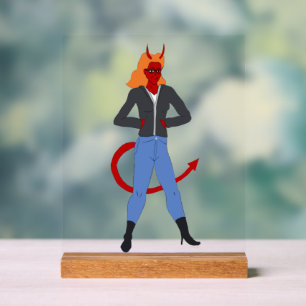 悪魔 アクリルサイン