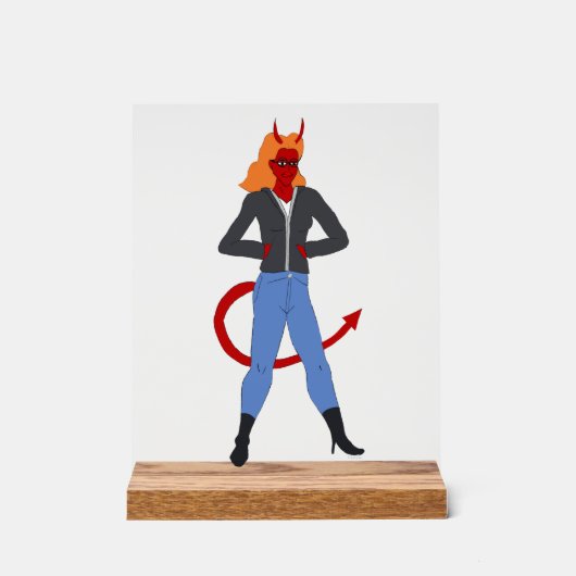 悪魔 アクリルサイン (正面)