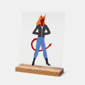 悪魔 アクリルサイン (傾斜)