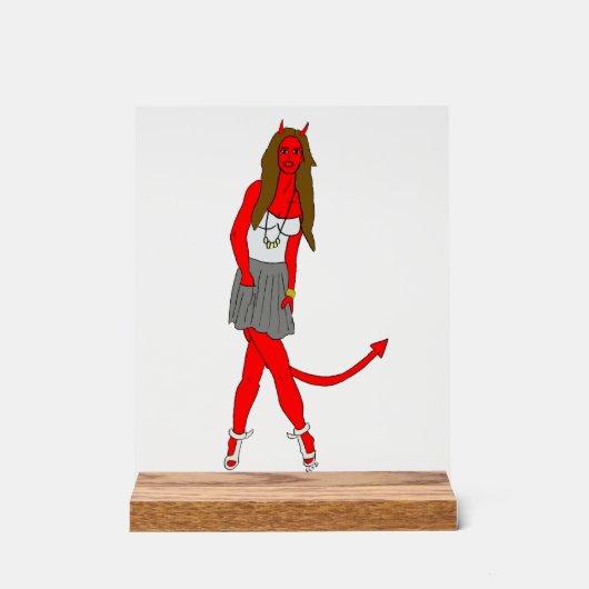 悪魔 アクリルサイン (正面)