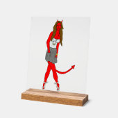 悪魔 アクリルサイン (傾斜)