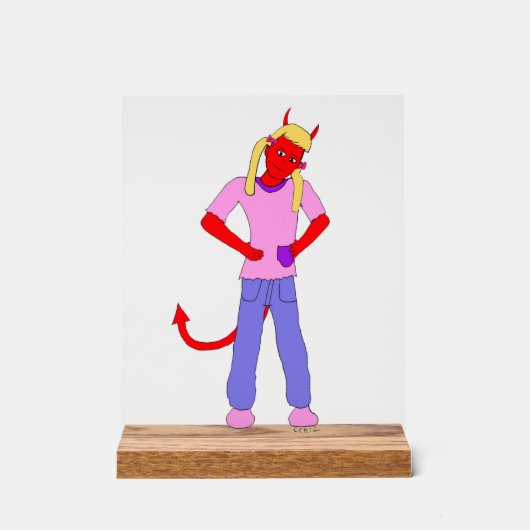 悪魔 アクリルサイン (正面)